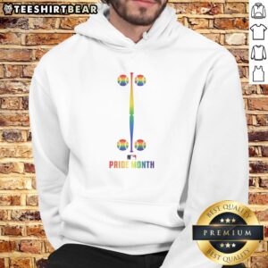 Original 2026 MLB Pride Month Logo Hoodie featuring vibrant colors and a bold design.