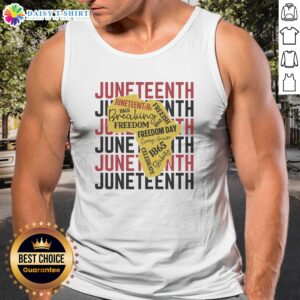 Official Juneteeth Pride Freedom Black History Tank Top showcasing vibrant colors and a powerful message
