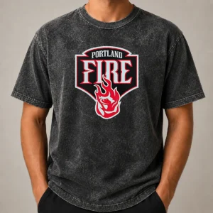 Premium Portland Fire Logo Washed T-Shirt