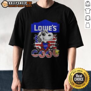 Awesome Snoopy Peanuts Lowe'S Cool Woodstock Shirt displayed on a flat surface