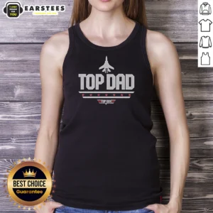 Original Top Dad Top Gun Logo Parody Tank Top