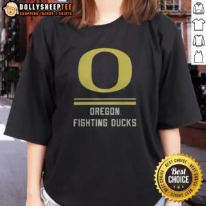 Awesome Oregon Ducks Fighting Ducks Ladies Shirt featuring vibrant team colors and logo.