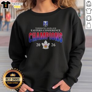 Funny Toronto Marlies Eastern Conference Champions 20 26 Calder Cup Playoffs Sweatshirt featuring bold team graphics on a cozy sweatshirt