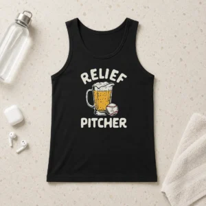 Pretty Relief Pitcher Beer Mug Baseball Tank Top