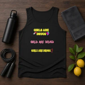 Pretty Girls Are Drugs Girls Are Drugs Girls Are Drugs Pill Rose Flower Tank Top