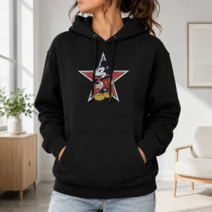Hot Disney Distressed Mickey Mouse Star Mens Hoodie