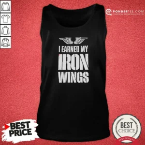 Official I Earned My Iron Wings Aviation Pilot Tan Top Optimized