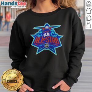 Pretty New York Islanders NHL All Star Weekend 2026 sweatshirt featuring vibrant team colors and logo.