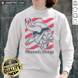 Funny Minnesota Vikings American Heritage Wordmark Sweatshirt featuring bold graphics and a comfortable fit