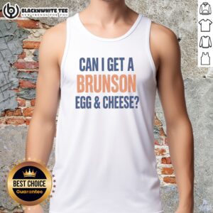 Hot Can I Get A Brunson Egg Cheese Tank Top featuring a playful egg and cheese graphic