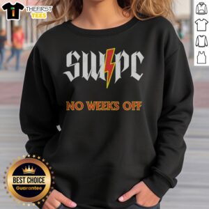 Pretty Swpc No Weeks Off Lightning Sweatshirt in cozy fabric with bold lightning graphic