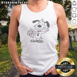 Pretty Snoopy Hippie Woodstock Sheet Parody Pop Culture Peanuts Character Casual Tank top displayed on a neutral background