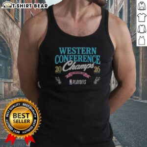 Nice San Antonio Spurs Western Conference Champs 2026 Go Spurs Go Playoffs Tank top featuring team colors and logo