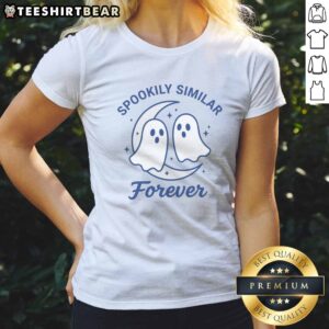 Pretty Ghost Friends Forever Cute Ladies Shirt featuring adorable ghost graphics.