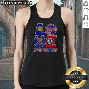 Official Indianapolis Sports Teams Love Logos Tank top featuring vibrant team designs