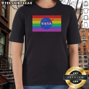 Nice NASA Happy Pride Month Ladies Shirt featuring a vibrant design celebrating Pride.