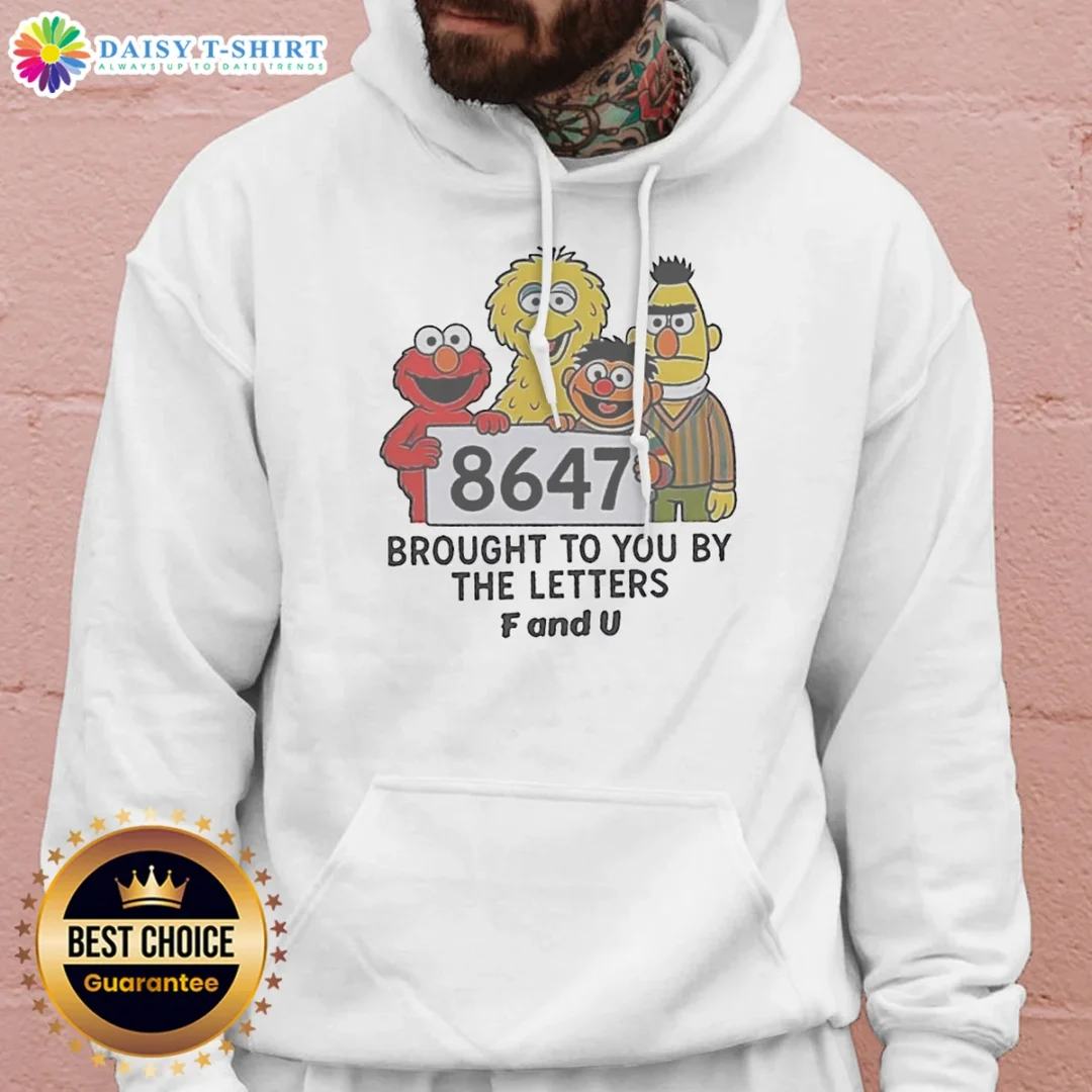 Hot 8647 Brought To You By The Letters F And U Hoodie Hot 8647 Brought To You By The Letters F And U Hoodie in black, front view with drawstring hood and kangaroo pocket