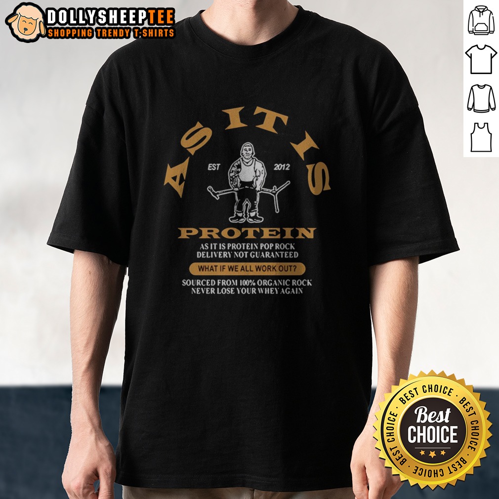 Hot Asitus Est 2012 Protein As It Is Pop Rock Delivery Not Guaranteed Shirt Hot Asitus Est 2012 Protein As It Is Pop Rock Delivery Not Guaranteed Shirt displayed on a neutral background