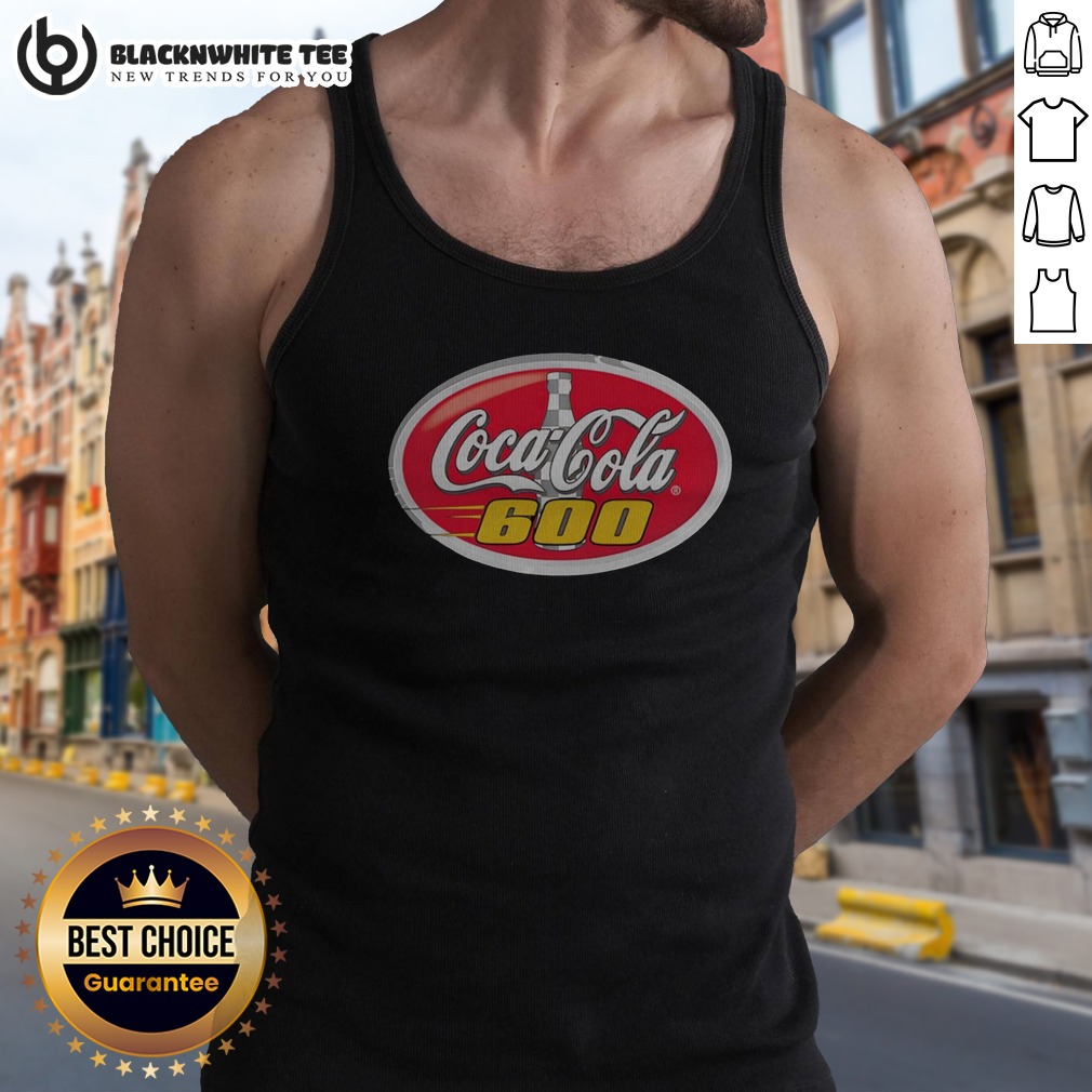 Hot Coca Cola 600 NASCAR Racing Event Logo Checkered Bottle Tank Top Hot Coca Cola 600 NASCAR Racing Event Logo Checkered Bottle Tank Top