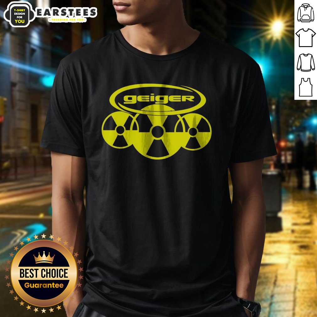 hot-geiger-radiation-symbol-pop-culture-logo-design-radioactive-nuclear-hazard-shirt-1 Hot Geiger Radiation Symbol Pop Culture Logo Design Radioactive Nuclear Hazard shirt displayed on a flat surface.