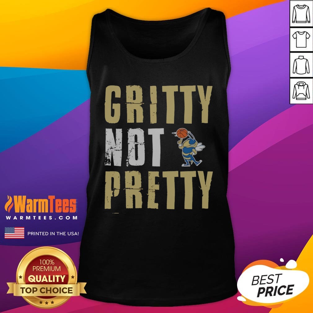 hot-georgia-tech-gritty-not-pretty-mascot-tank-top Hot Georgia Tech Gritty Not Pretty Mascot tank top featuring a bold graphic design