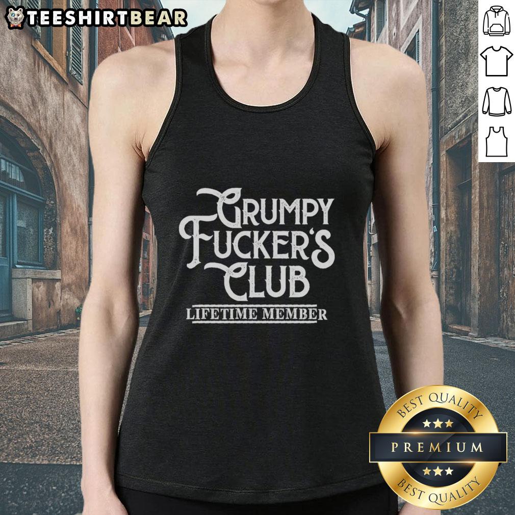 hot-grumpy-fuckers-club-lifetime-member-tank-top Hot Grumpy Fuckers Club lifetime member tank top in black with bold lettering, perfect for casual wear and humor lovers.