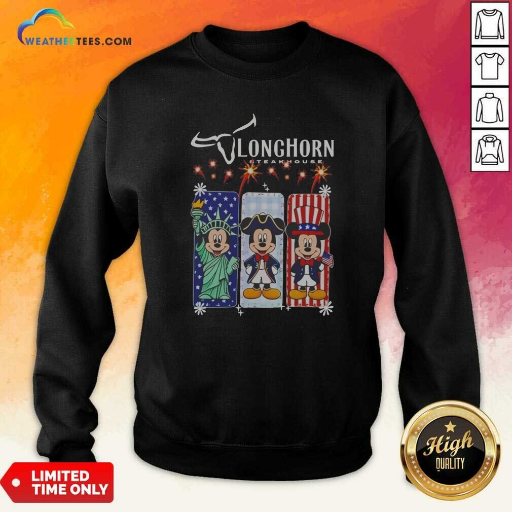 hot-longhorn-steakhouse-mickey-mouse-patriotic-usa-characters-sweatshirt-sweatshirt-optimized Hot Longhorn Steakhouse Mickey Mouse Patriotic USA Characters sweatshirt optimized for clear display of vibrant patriotic design