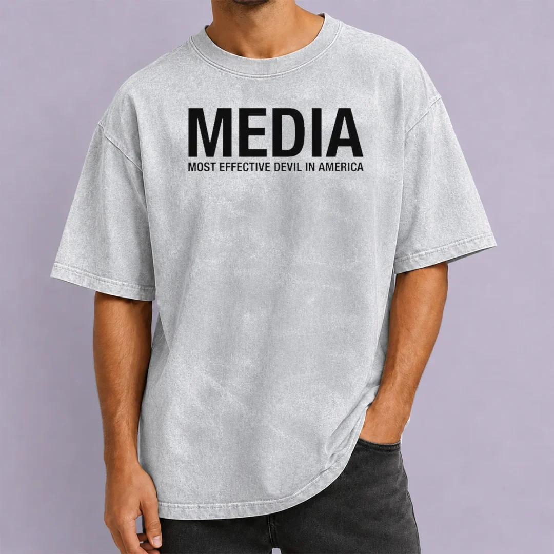 hot-media-most-effective-devil-in-america-washed-t-shirt Hot Media Most Effective Devil In America Washed T Shirt in soft cotton with faded vintage look