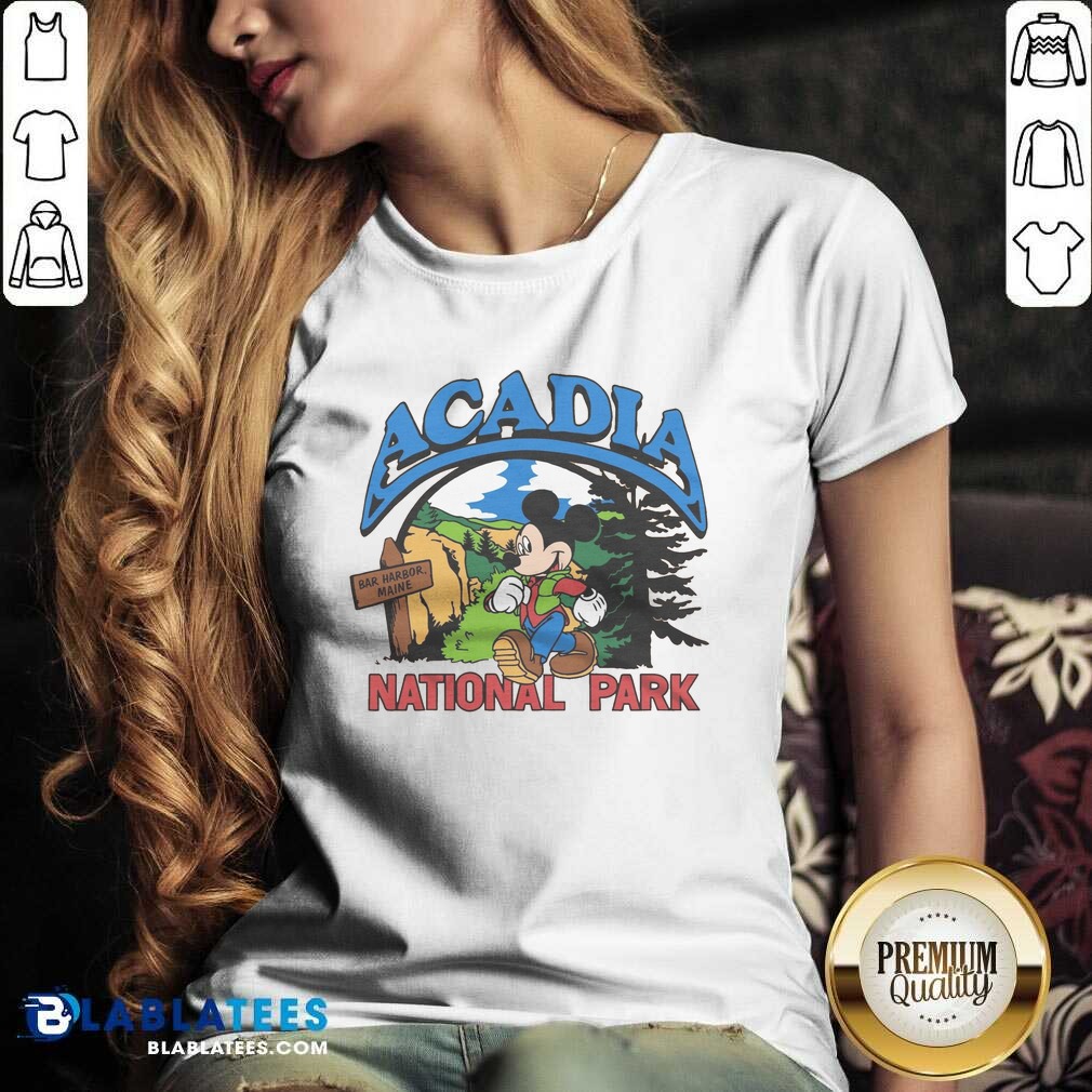 hot-mickey-mouse-acadia-national-park-v-neck-optimized Hot Mickey Mouse Acadia National Park v neck optimized garment featuring a playful Mickey Mouse design.