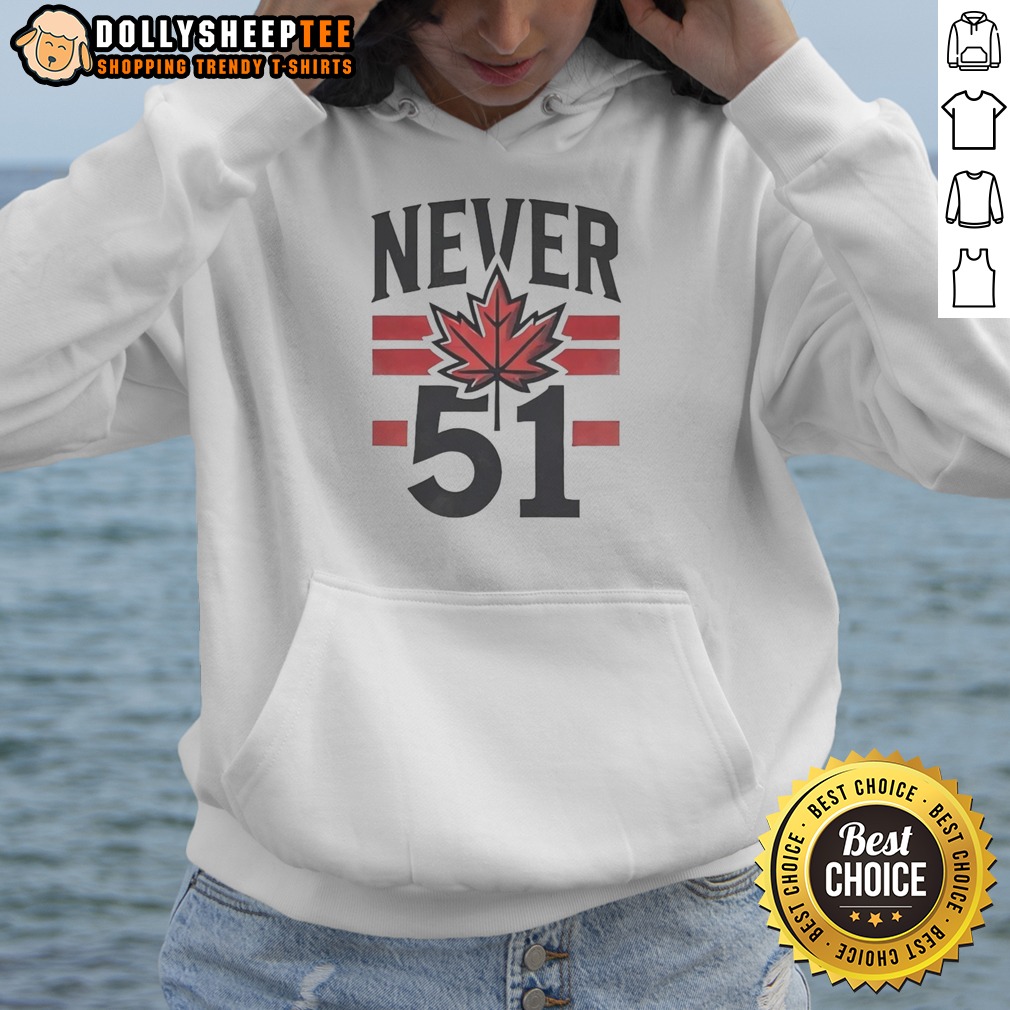 Hot Never 51st State Canada Flag Hoodie Hot Never 51st State Canada Flag Hoodie featuring a bold design and comfortable fit.