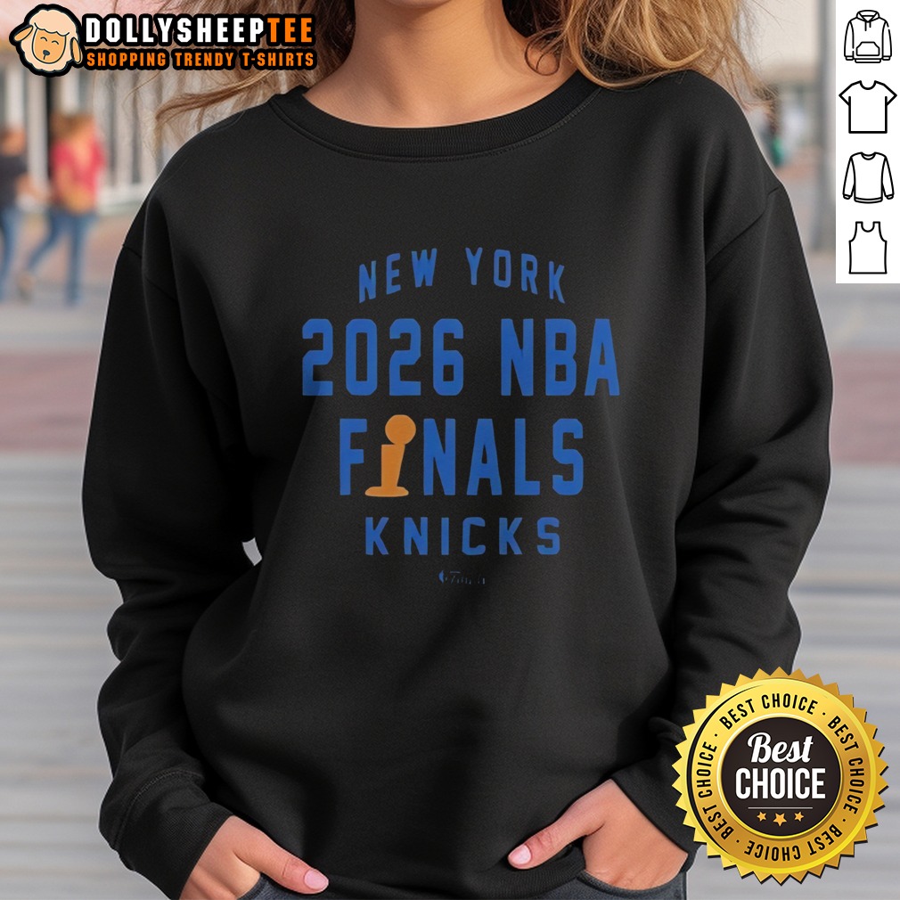 Hot New York Knicks 2026 NBA Finals Trophy Sweatshirt Hot New York Knicks 2026 NBA Finals Trophy Sweatshirt featuring vibrant graphics and a comfortable fit.