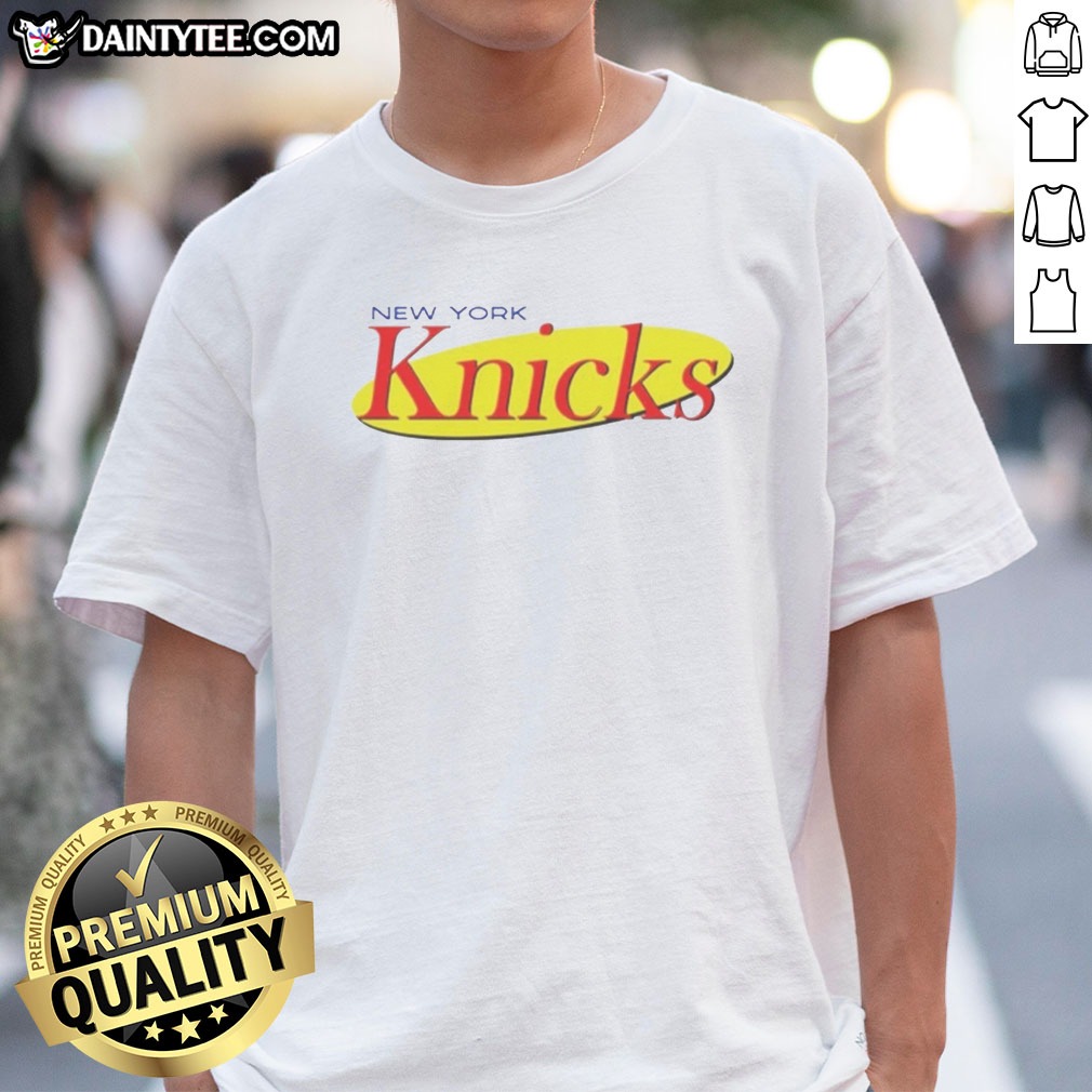 hot-new-york-knicks-seinfeld-logo-shirt Hot New York Knicks Seinfeld Logo Shirt featuring a classic crew neck and short sleeves in vibrant colors