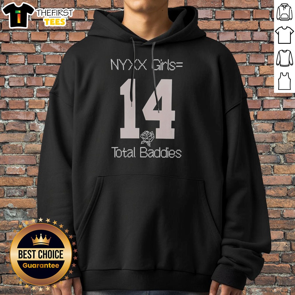 hot-nyxx-girls-equals-14-total-baddies-hoodie Hot NYXX Girls Equals 14 Total Baddies Hoodie in vibrant colors, perfect for casual wear.