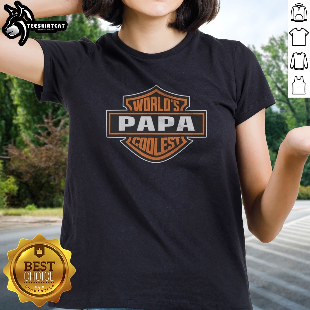 hot-papa-harley-davidson-worlds-coolest-ladies-shirt Hot Papa Harley Davidson Worlds Coolest Ladies shirt featuring a bold design for bike enthusiasts.