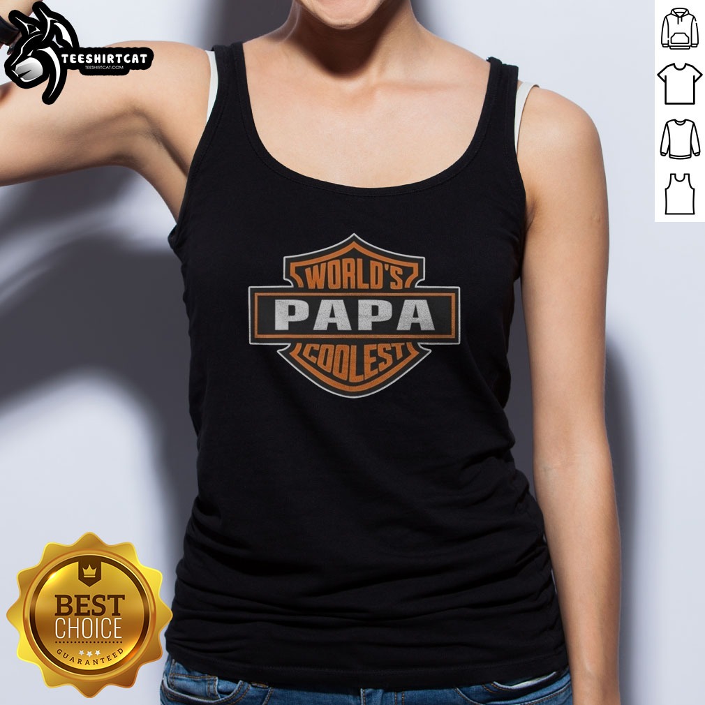 hot-papa-harley-davidson-worlds-coolest-tank-top Hot Papa Harley Davidson Worlds Coolest Tank top featuring a bold graphic design for motorcycle enthusiasts