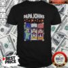 Hot Papa Johns Mickey Mouse And Friends USA Patriotic shirt optimized featuring a classic crew neck and short sleeves