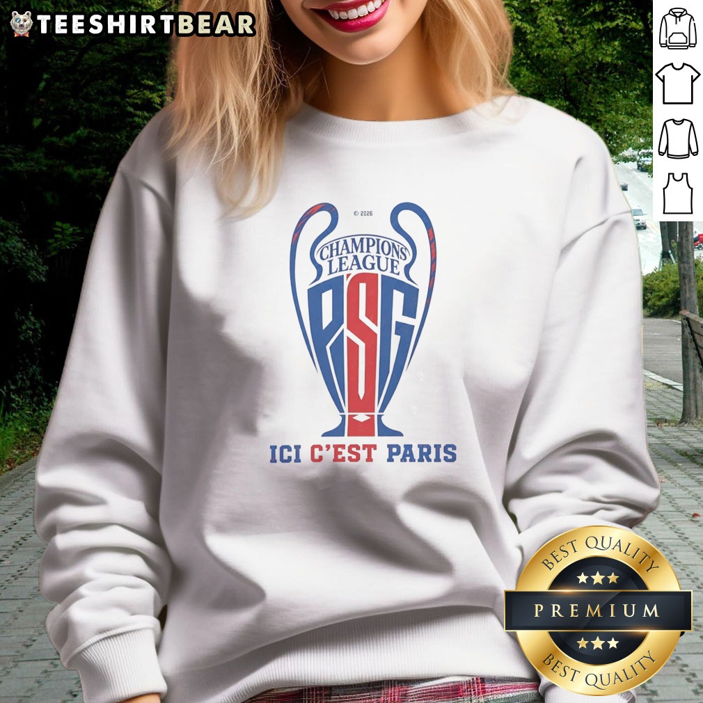 hot-paris-saint-germain-champions-league-champion-ici-c-est-paris-2025-2026-trophy-shape-sweatshirt Hot Paris Saint Germain Champions League Champion Ici C'Est Paris 2025 2026 Trophy Shape Sweatshirt in vibrant colors