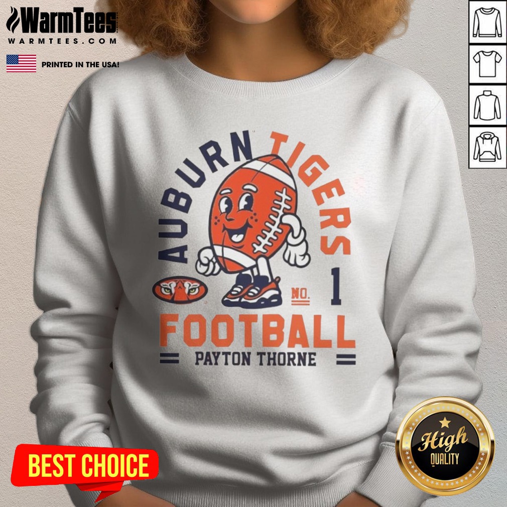 hot-payton-thorne-auburn-tigers-football-no-1-sweatshirt Hot Payton Thorne Auburn Tigers Football No 1 sweatshirt featuring team colors and logo
