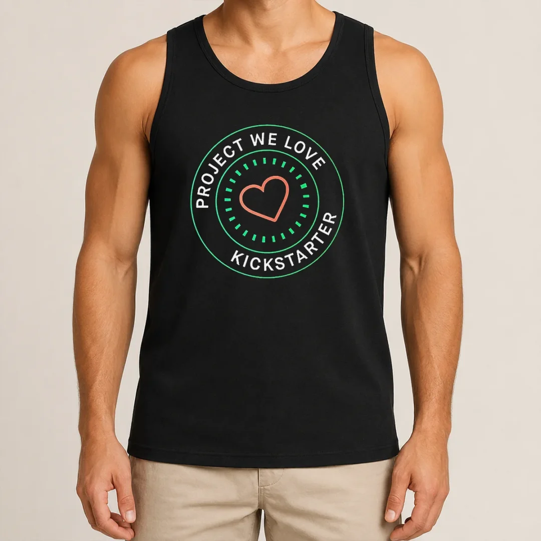 Hot Project We Love Kickstarter Tank Top Hot Project We Love Kickstarter Tank Top in white, lightweight cotton sleeveless shirt
