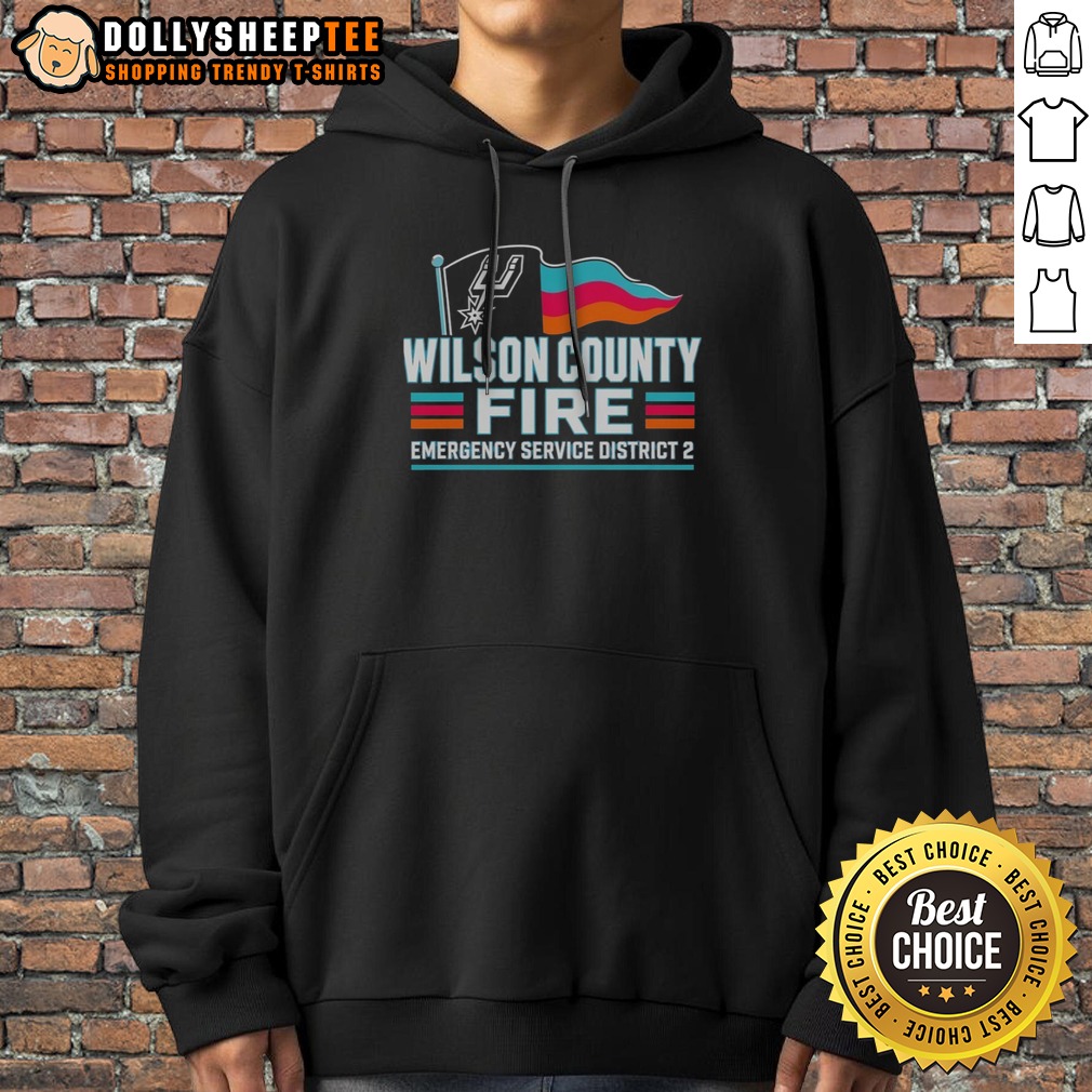 hot-san-antonio-spurs-wilson-county-fire-emergency-service-district-2-team-logo-hoodie Hot San Antonio Spurs Wilson County Fire Emergency Service District 2 Team Logo Hoodie displayed in a vibrant design.