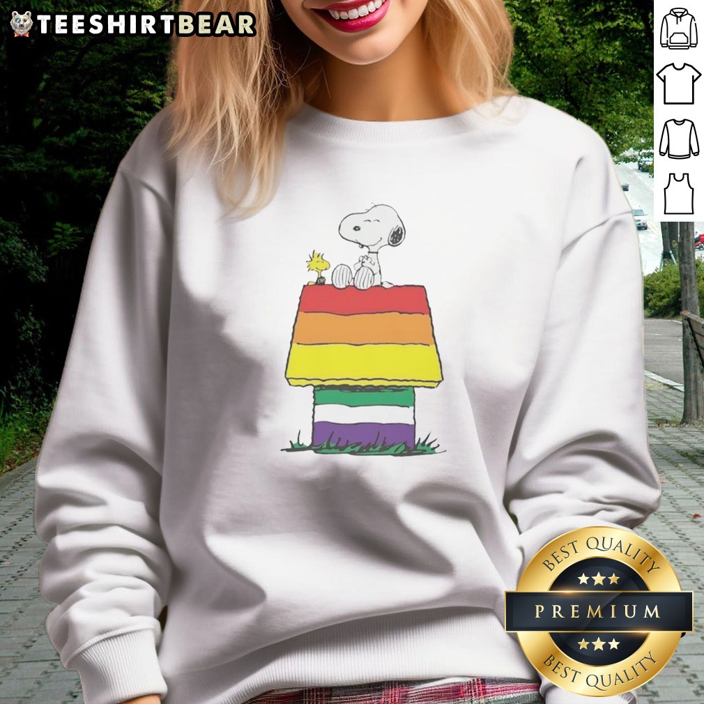 hot-snoopy-peanuts-happy-pride-month-sweatshirt Hot Snoopy Peanuts Happy Pride Month Sweatshirt featuring a colorful design celebrating Pride.