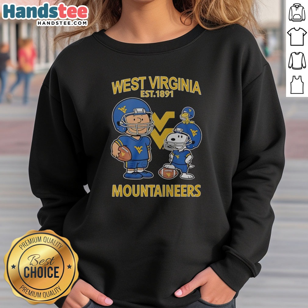hot-the-peanuts-west-virginia-mountaineers-football-est-1891-sweatshirt Hot The Peanuts West Virginia Mountaineers Football Est 1891 sweatshirt in navy blue with bold vintage print