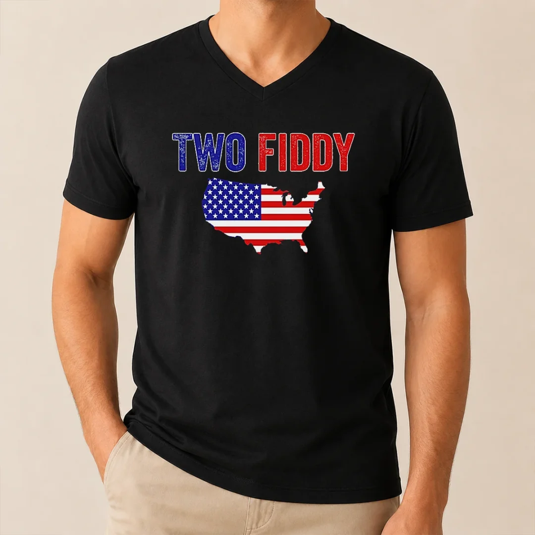 Hot United States Map Two Fiddy V Neck Shirt Hot United States Map Two Fiddy V-Neck Shirt