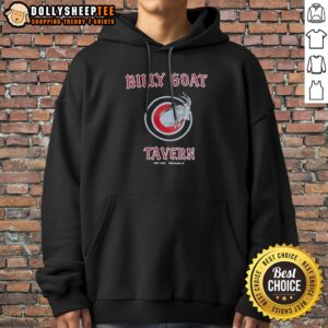 Funny Billy Goat Tavern Chicago Cubs MLB Parody Hoodie featuring a unique design for fans.