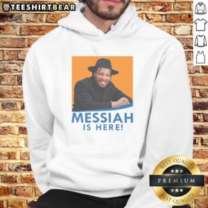 Nice Basketball Messiah Is Here Hoodie featuring a bold graphic design for basketball enthusiasts