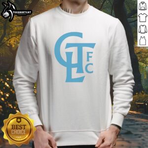 Good Charlotte FC CLTFC Classic Monogram Logo Soccer Sweatshirt featuring a bold logo design.