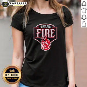 Nice Portland Fire Logo Ladies Shirt