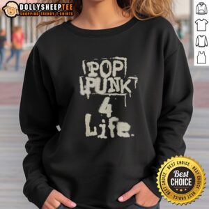 Original Pop Punk 4 Life Sweatshirt in vibrant colors for fans of pop punk culture