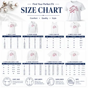 Size chart for Original Bongo Cat Dnd showing measurements in inches and cm