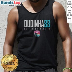 Funny San Diego Wave FC Dudinha 88 San Diego Wave FC NWSL Soccer Team Tank Top featuring vibrant colors and a playful design.